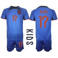 Nederland Daley Blind #17 Fotballklær Bortedraktsett Barn VM 2022 Kortermet (+ korte bukser)